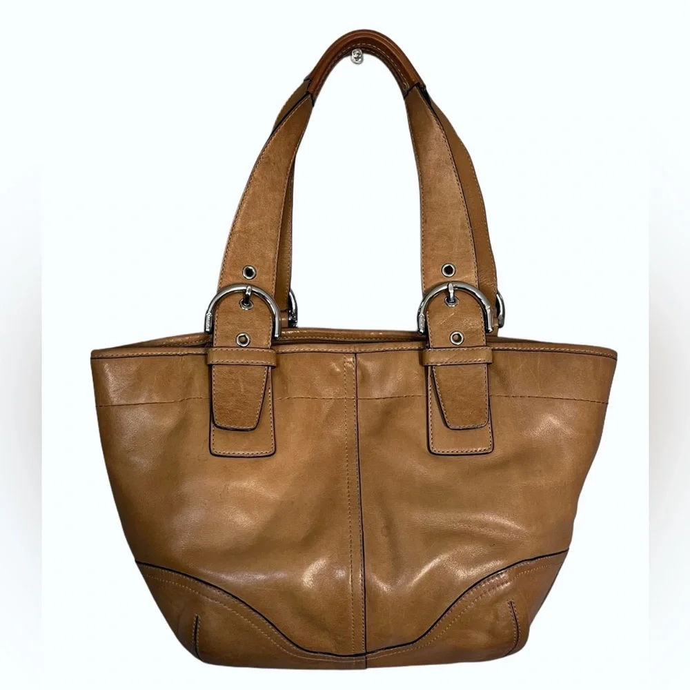❌SOLD❌Vintage Coach Leather Tan/Camel Color Shoulder/ Handbag - Picture 3 of 17